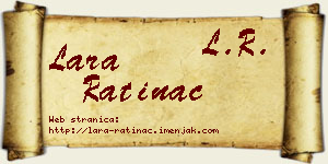 Lara Ratinac vizit kartica